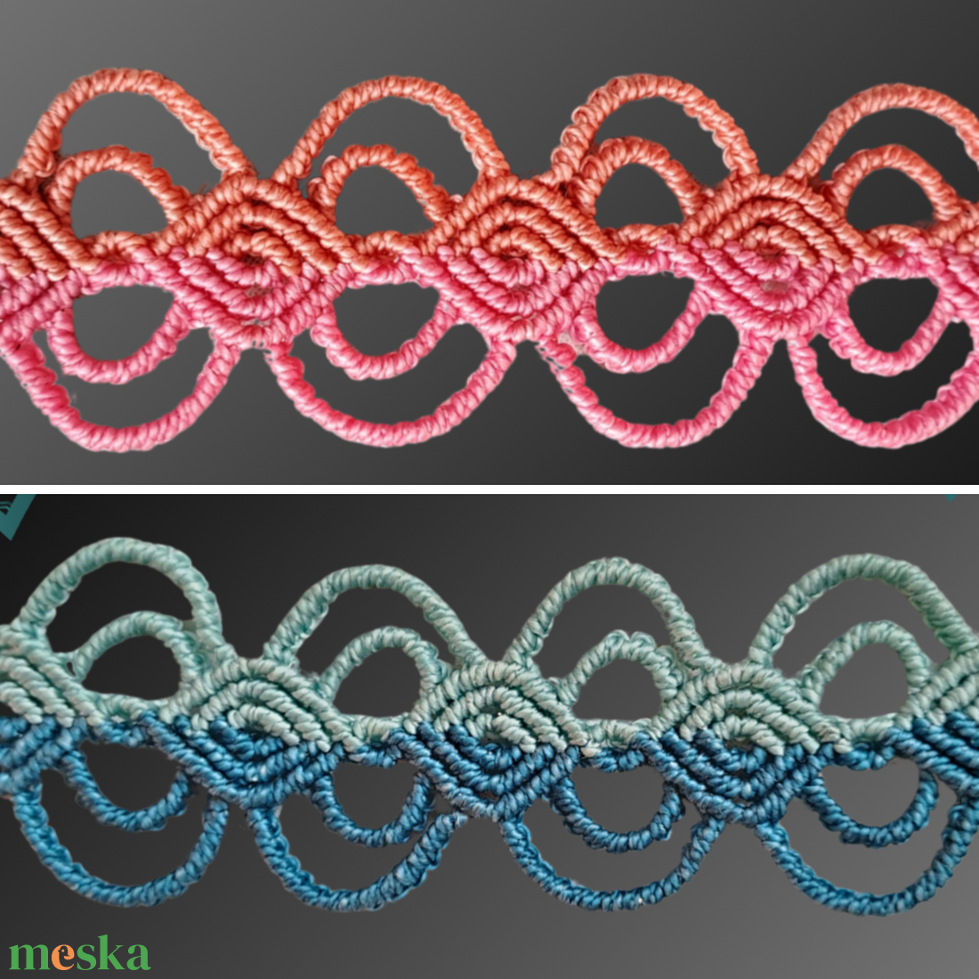 Többféle mikromakramé karkötő - választható színben - ékszer - karkötő - fonott karkötő - Meska.hu