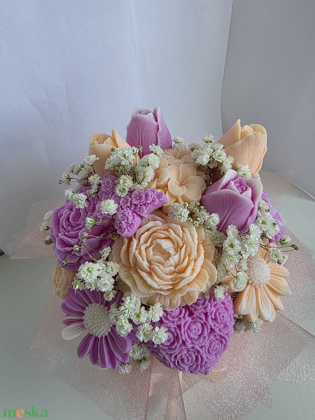 Szójaviasz virágbox - otthon & életmód - virágdekoráció - virágok - virágbox - Meska.hu