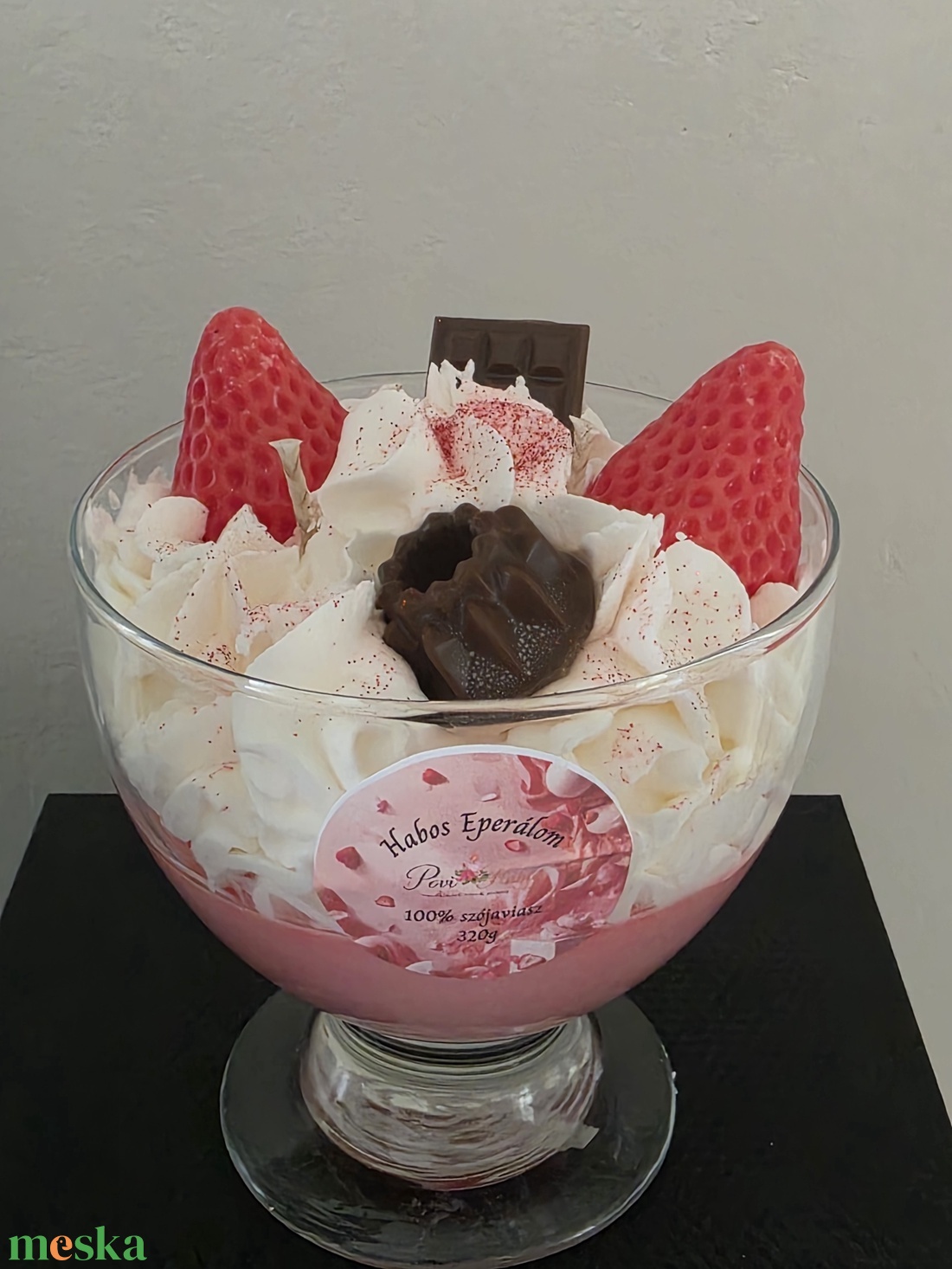 Habos Eperálom � Kézműves Szójaviasz Desszertgyertya - otthon & életmód - gyertya, illat, aroma - gyertya - Meska.hu