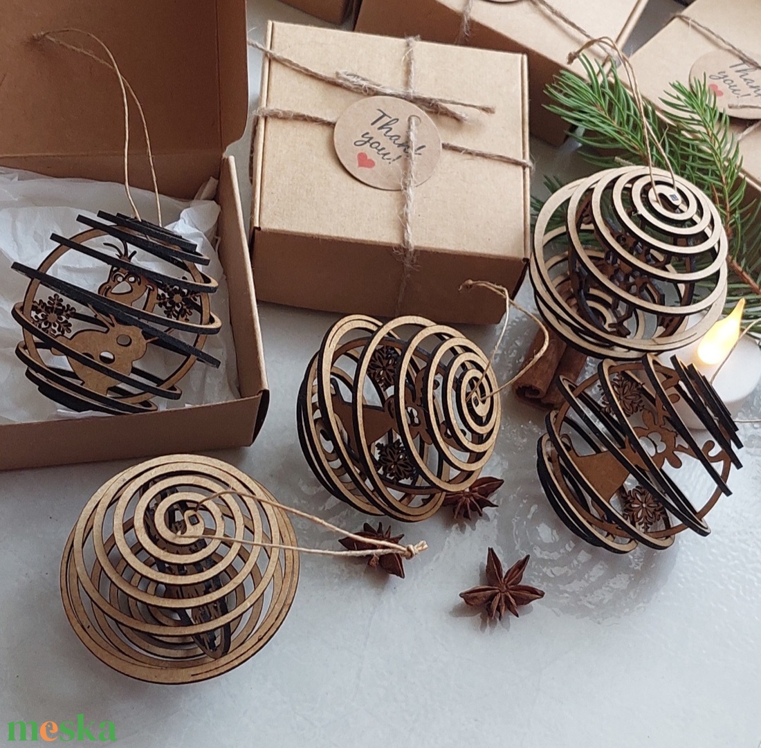 Karácsonyfadísz - karácsony - karácsonyi lakásdekoráció - karácsonyfadíszek - Meska.hu