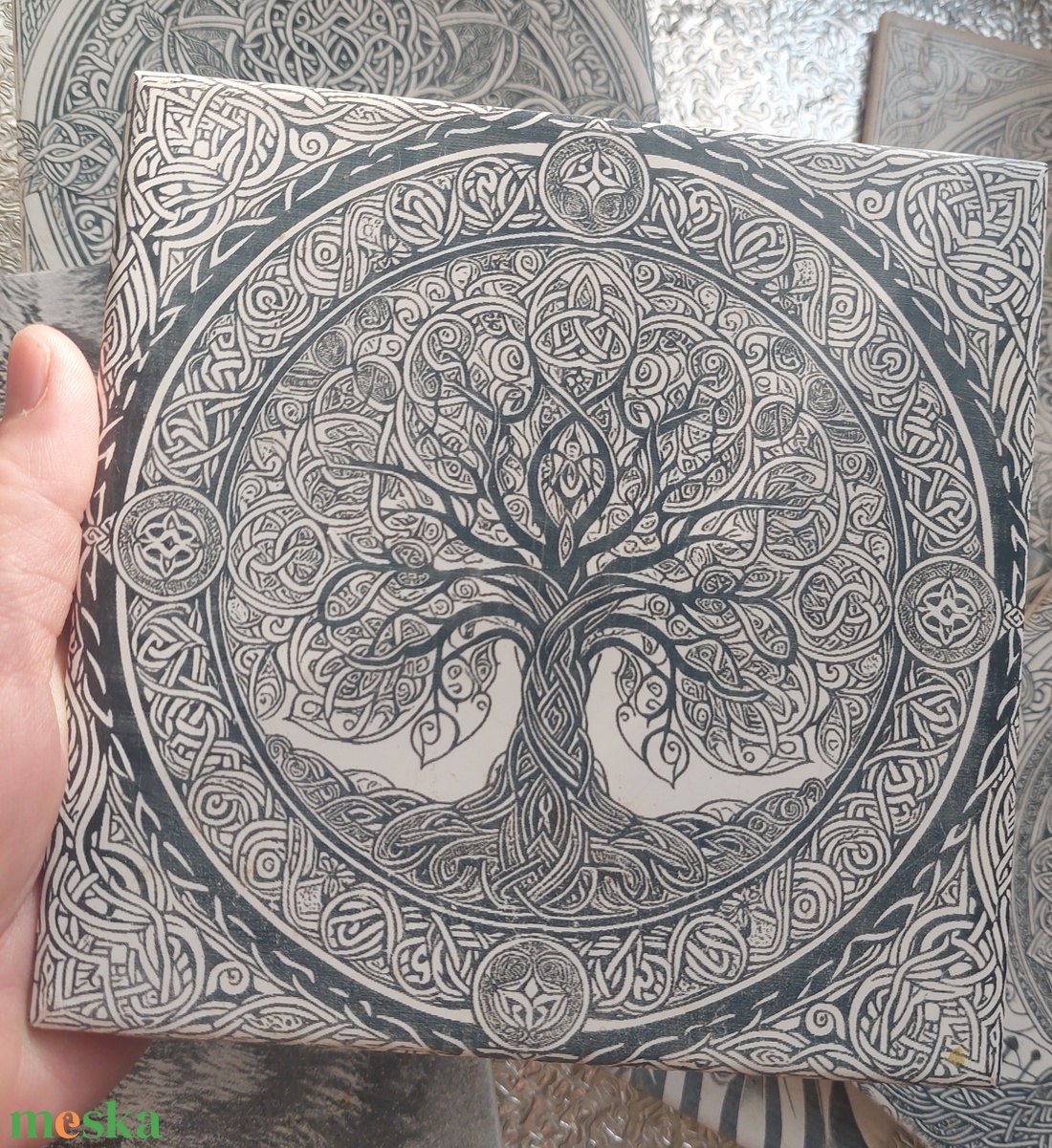 Lézergravírozott csempék - otthon & életmód - dekoráció - fali és függő dekoráció - csempe - Meska.hu