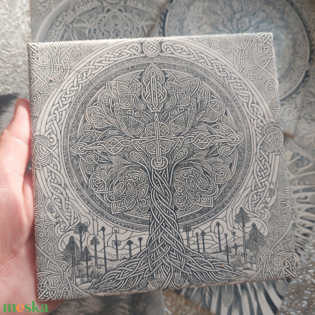 Lézergravírozott csempék - otthon & életmód - dekoráció - fali és függő dekoráció - csempe - Meska.hu