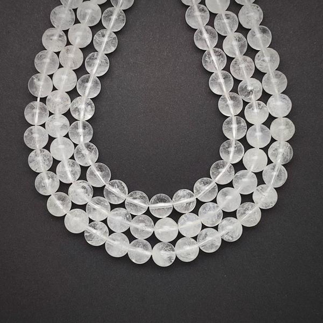 Hegyikristály natural AB 8-8,5mm  ékszerkészítő alapanyag (füzér) - kellékek & szerszámok - ásvány alapanyag - ásványfüzér - Meska.hu