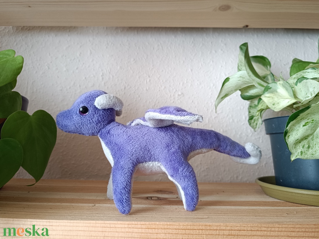Lila plüss sárkány - játék & sport - plüssállat & játékfigura - plüss sárkány - Meska.hu