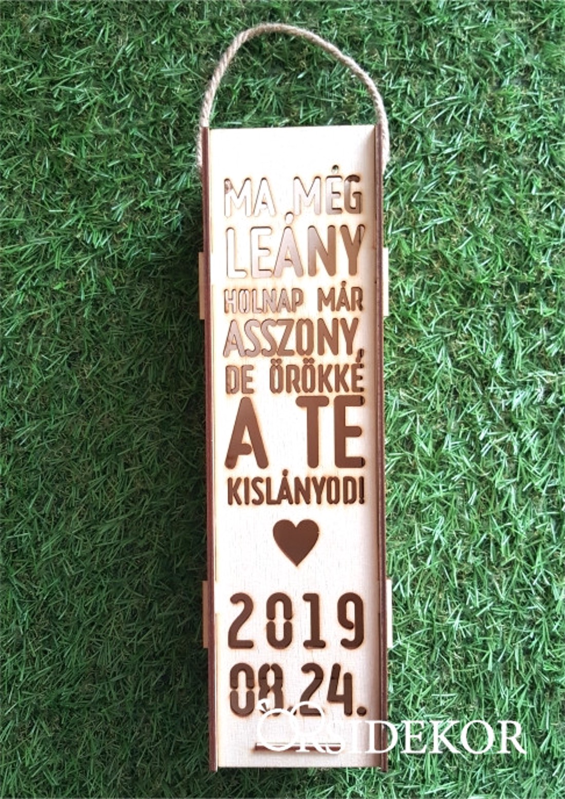 Fa boros doboz - szülőköszöntő ajándék - esküvő - emlék & ajándék - köszönőajándék - Meska.hu