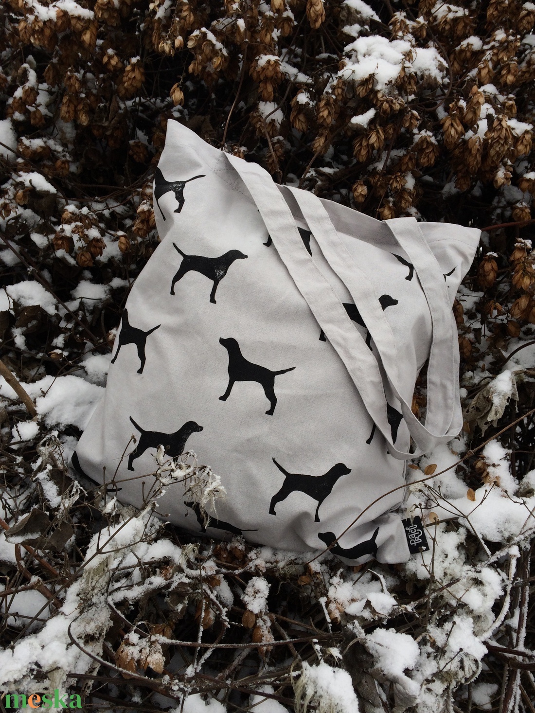 Vizsla mintás vászontáska - táska & tok - bevásárlás & shopper táska - shopper, textiltáska, szatyor - Meska.hu