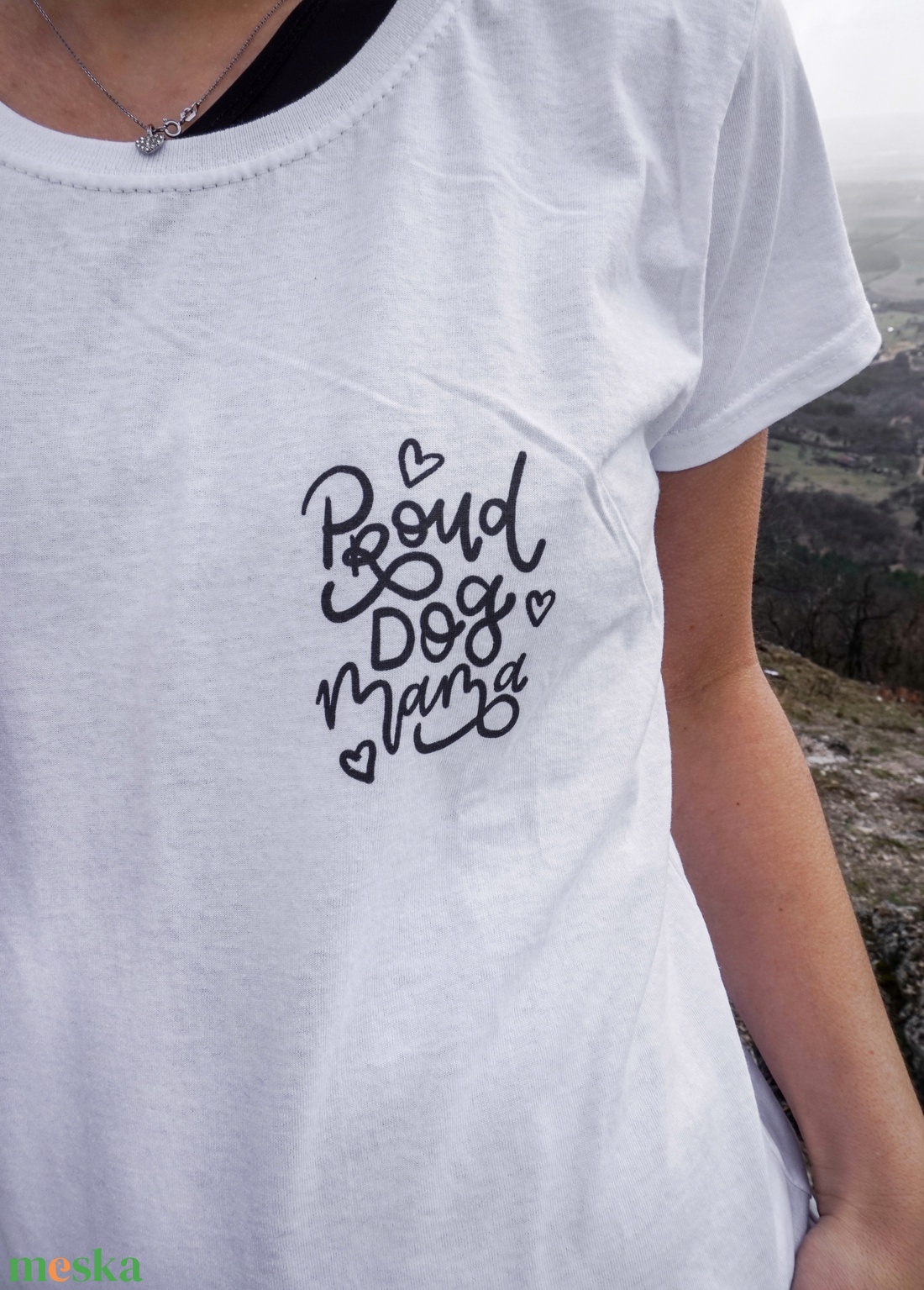 Proud dog mama póló - ruha & divat - női ruha - póló, felső - Meska.hu