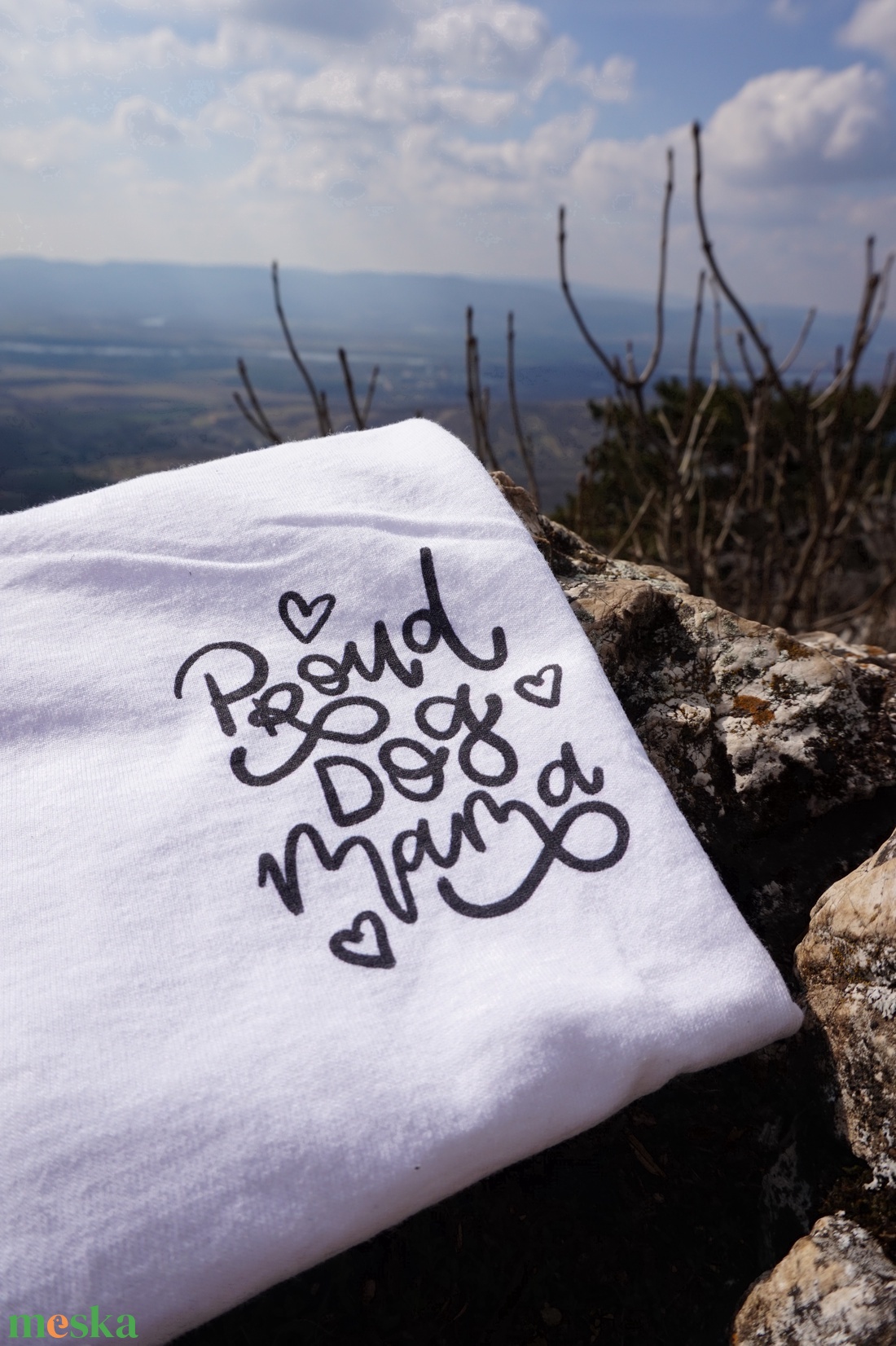 Proud dog mama póló - ruha & divat - női ruha - póló, felső - Meska.hu