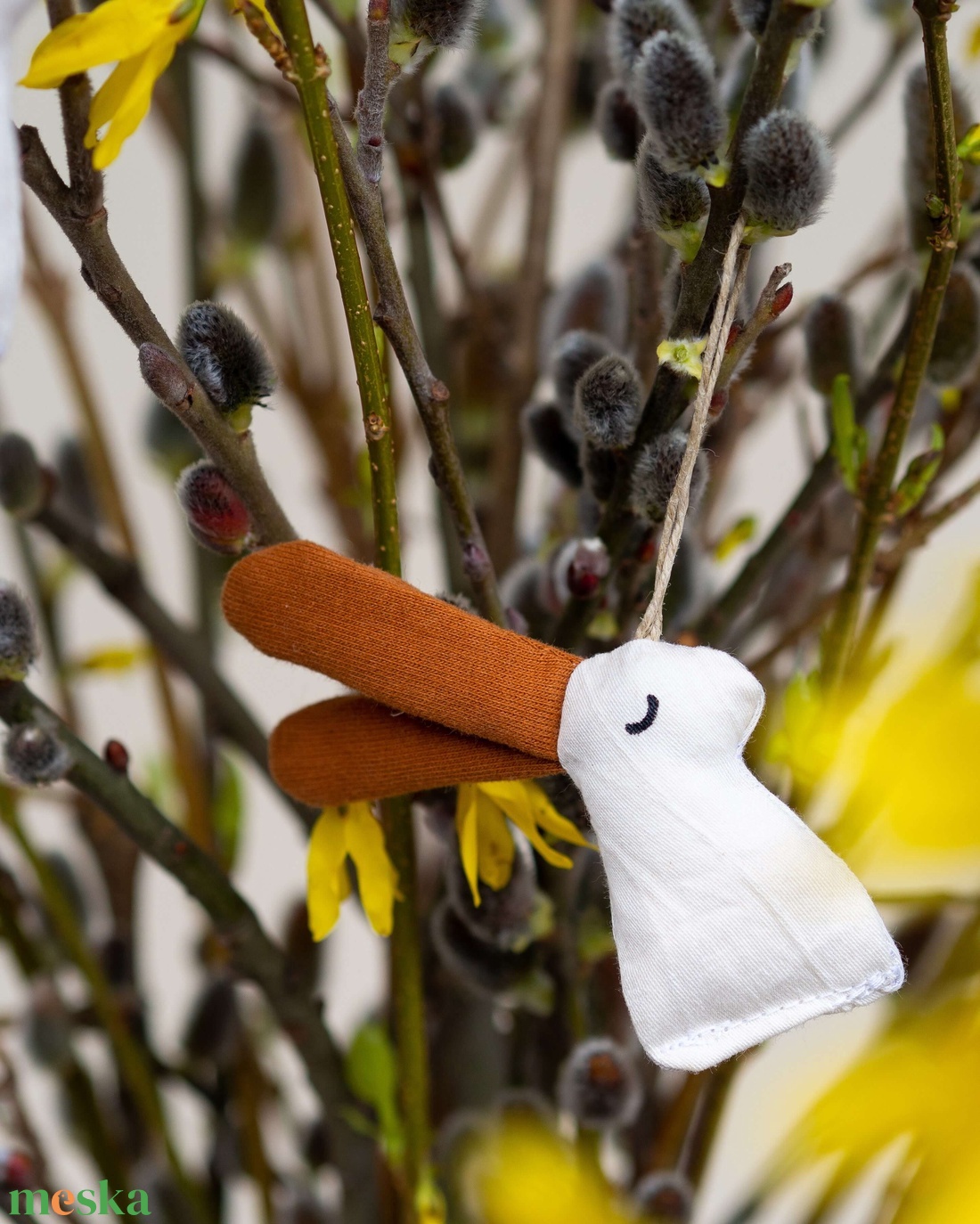 terrakotta fülű nyuszi - otthon & életmód - dekoráció - fali és függő dekoráció - függődísz - Meska.hu