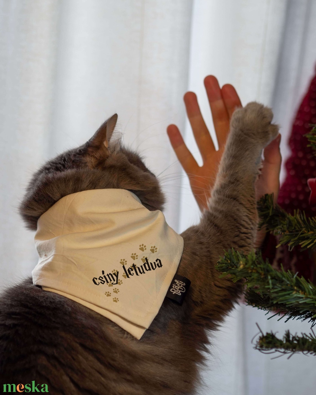csíny letudva kutya/cica kendő - otthon & életmód - kisállatoknak - kutyáknak - kutya ruházat - Meska.hu