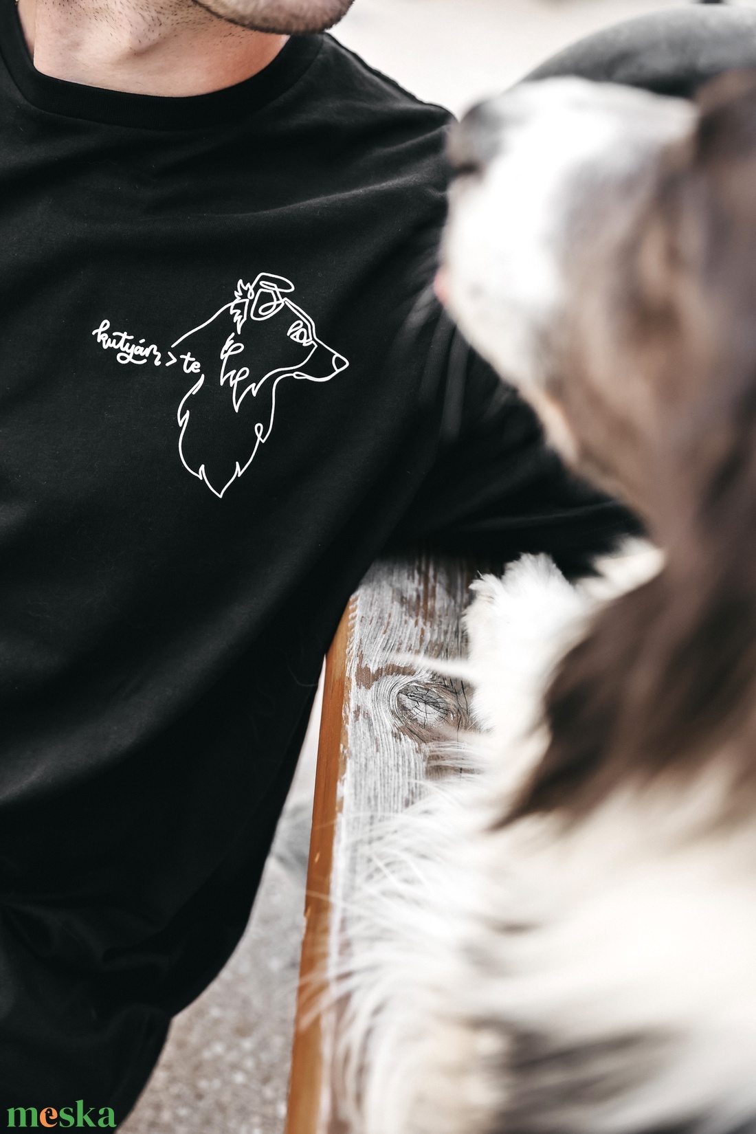 kutyám>te border collie póló - ruha & divat - női ruha - póló, felső - Meska.hu