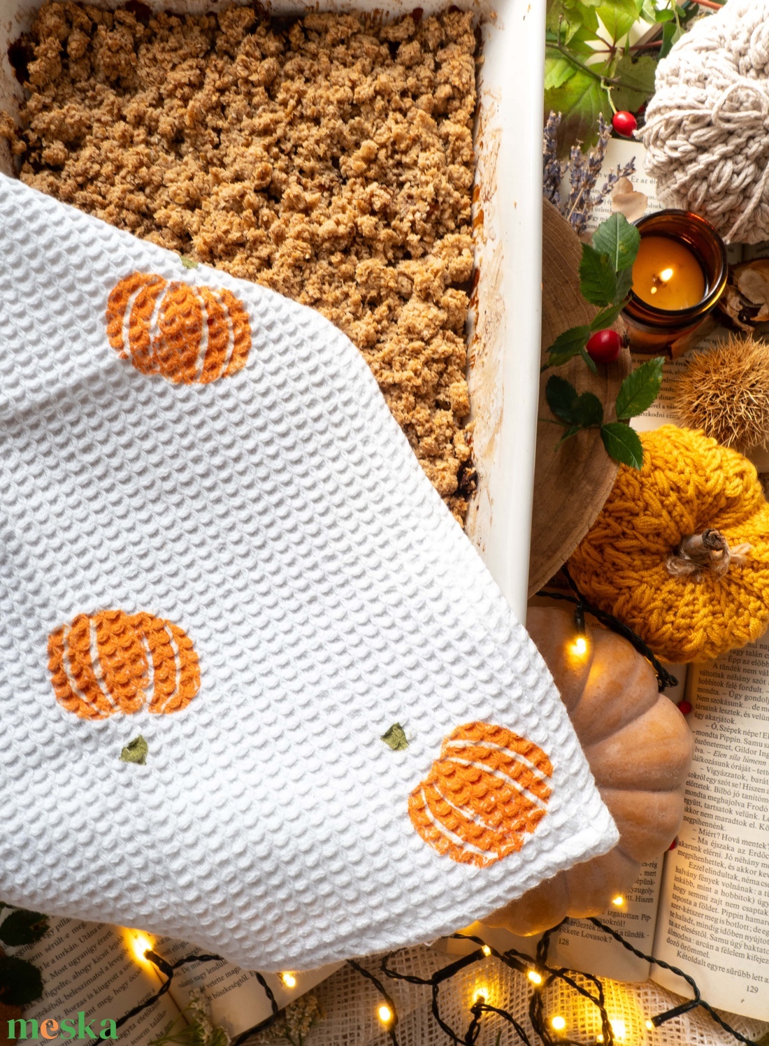 tökös konyharuha - otthon & életmód - konyhafelszerelés, tálalás - konyhai textil - konyharuha & törlőkendő - Meska.hu