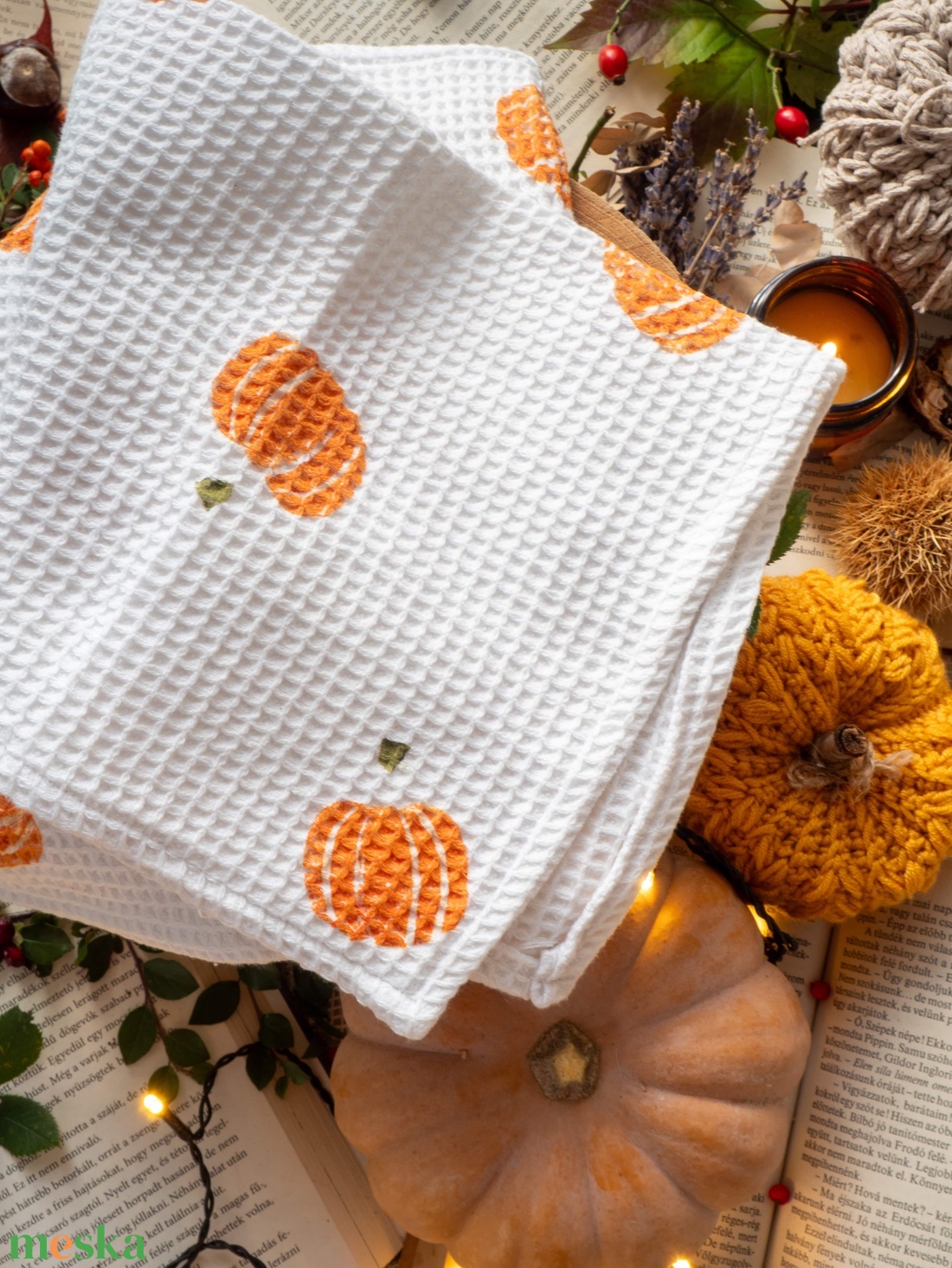 tökös konyharuha - otthon & életmód - konyhafelszerelés, tálalás - konyhai textil - konyharuha & törlőkendő - Meska.hu