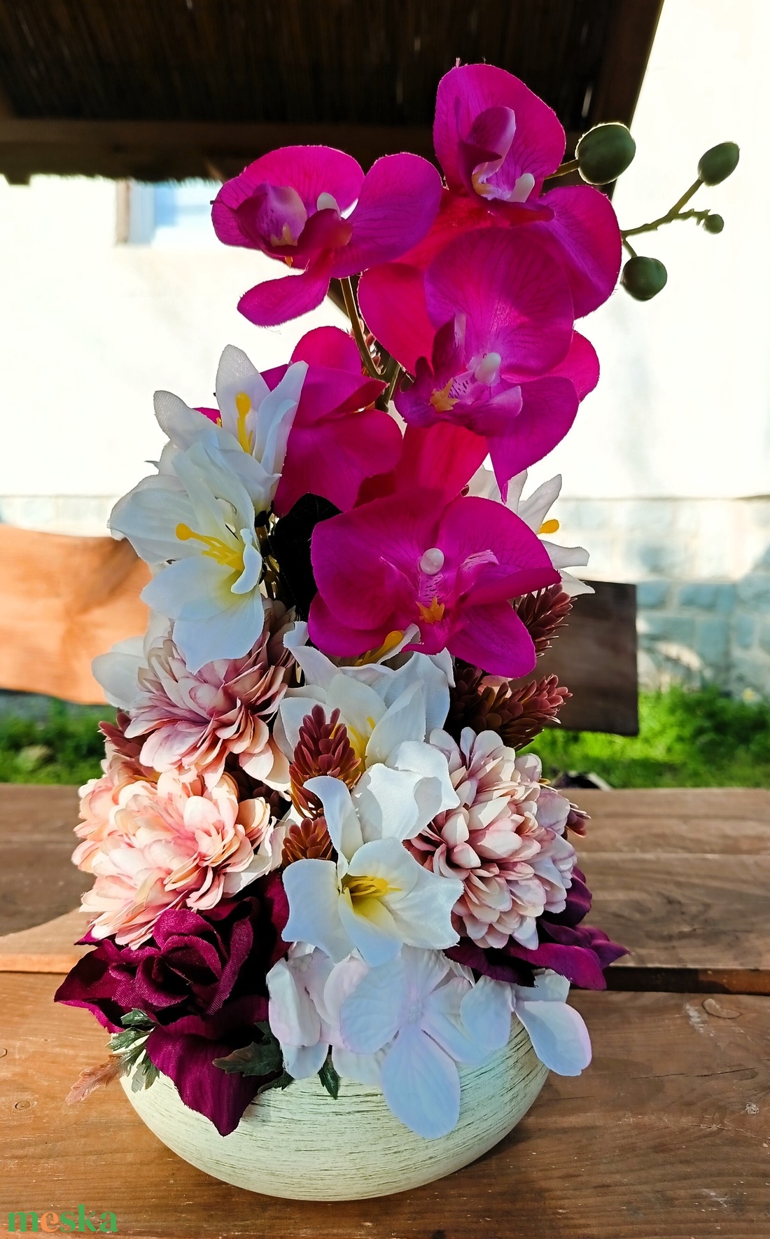 Orchidea virágkompozíció - otthon & életmód - dekoráció - asztal és polc dekoráció - asztaldísz - Meska.hu Orchidea virágkompozíció - otthon & életmód - dekoráció - asztal és polc dekoráció - asztaldísz - Meska.hu