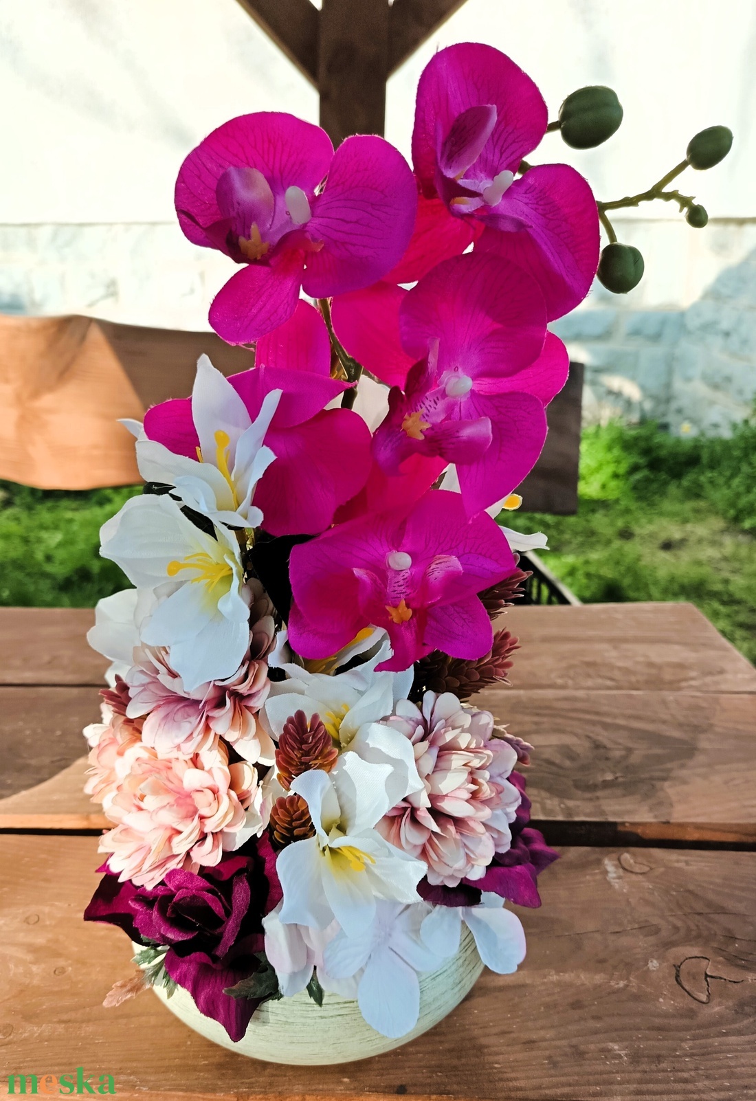 Orchidea virágkompozíció - otthon & életmód - dekoráció - asztal és polc dekoráció - asztaldísz - Meska.hu Orchidea virágkompozíció - otthon & életmód - dekoráció - asztal és polc dekoráció - asztaldísz - Meska.hu