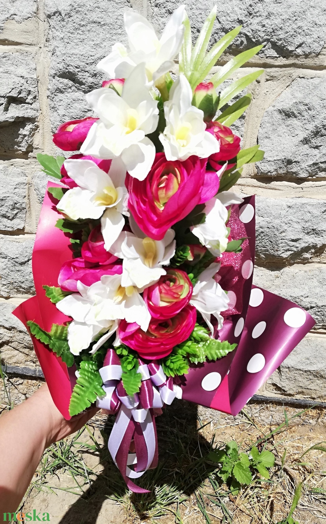 Orchideás,boglárkás csokor - otthon & életmód - dekoráció - virágdísz és tartó - csokor & virágdísz - Meska.hu Orchideás,boglárkás csokor - otthon & életmód - dekoráció - virágdísz és tartó - csokor & virágdísz - Meska.hu
