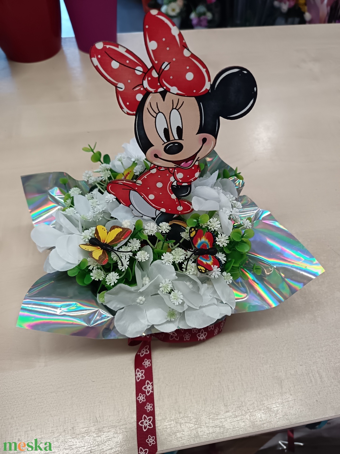 Minnie box - otthon & életmód - virágdekoráció - virágok - virágbox - Meska.hu