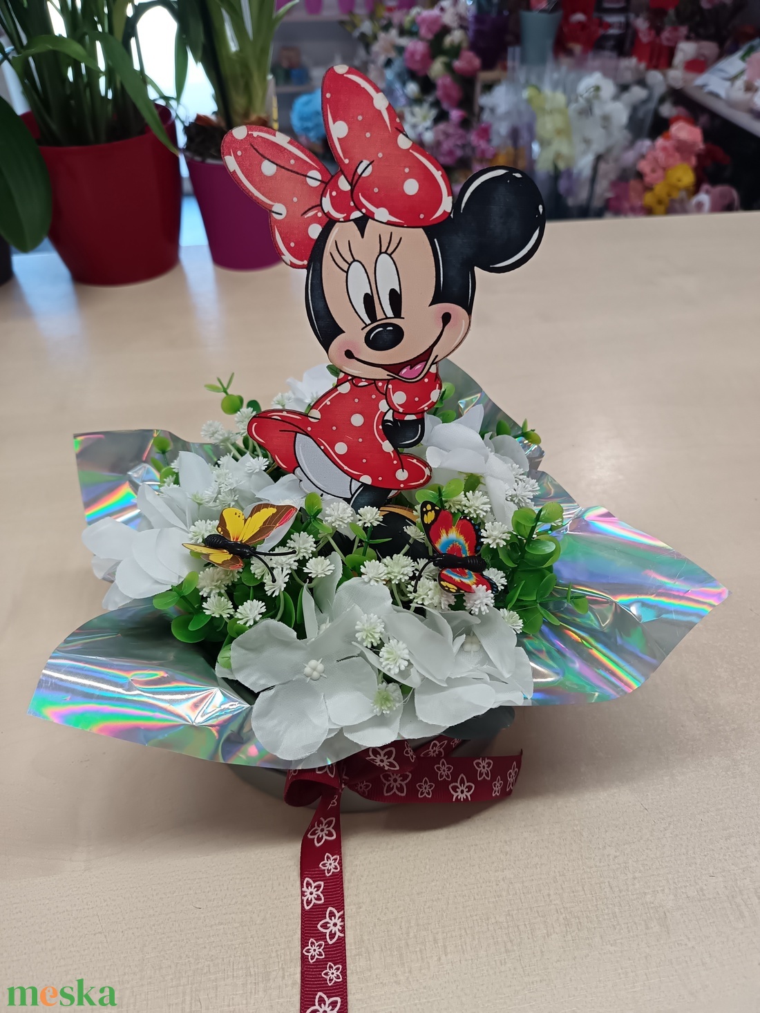 Minnie box - otthon & életmód - virágdekoráció - virágok - virágbox - Meska.hu
