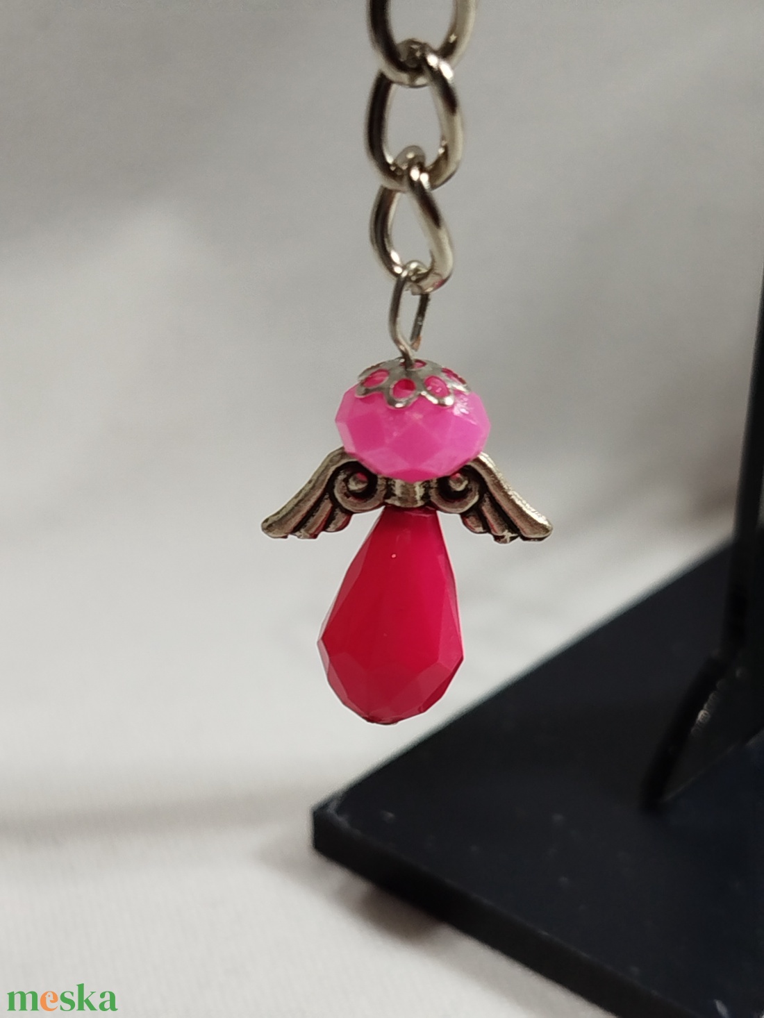 Rózsaszín/pink színű angyalkás kulcstartó - táska & tok - kulcstartó & táskadísz - kulcstartó - Meska.hu Rózsaszín/pink színű angyalkás kulcstartó - táska & tok - kulcstartó & táskadísz - kulcstartó - Meska.hu