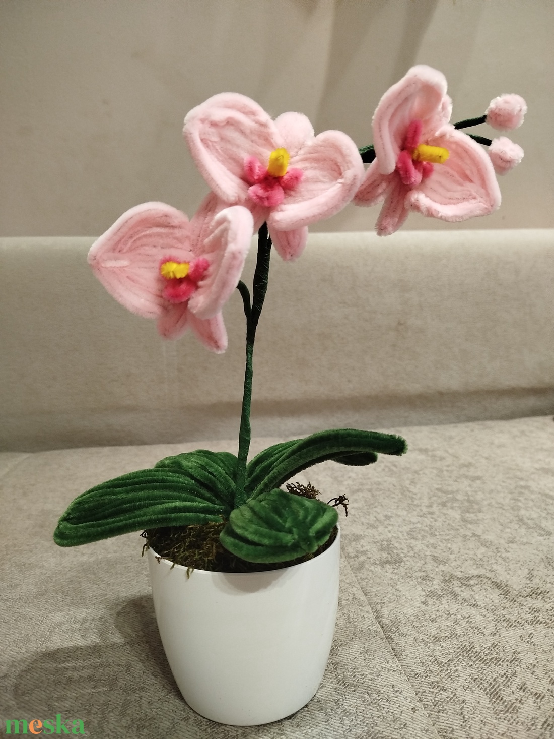 Orchidea zsenilia drótból - otthon & életmód - dekoráció - virágdísz és tartó - csokor & virágdísz - Meska.hu Orchidea zsenilia drótból - otthon & életmód - dekoráció - virágdísz és tartó - csokor & virágdísz - Meska.hu