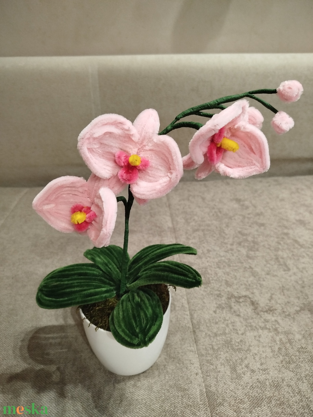 Orchidea zsenilia drótból - otthon & életmód - dekoráció - virágdísz és tartó - csokor & virágdísz - Meska.hu Orchidea zsenilia drótból - otthon & életmód - dekoráció - virágdísz és tartó - csokor & virágdísz - Meska.hu