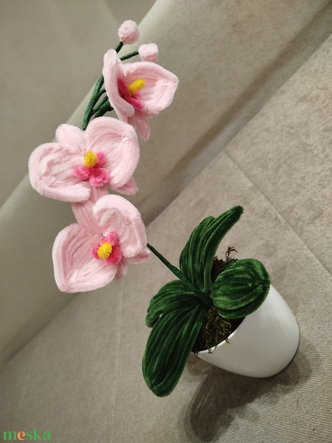 Orchidea zsenilia drótból - otthon & életmód - dekoráció - virágdísz és tartó - csokor & virágdísz - Meska.hu Orchidea zsenilia drótból - otthon & életmód - dekoráció - virágdísz és tartó - csokor & virágdísz - Meska.hu