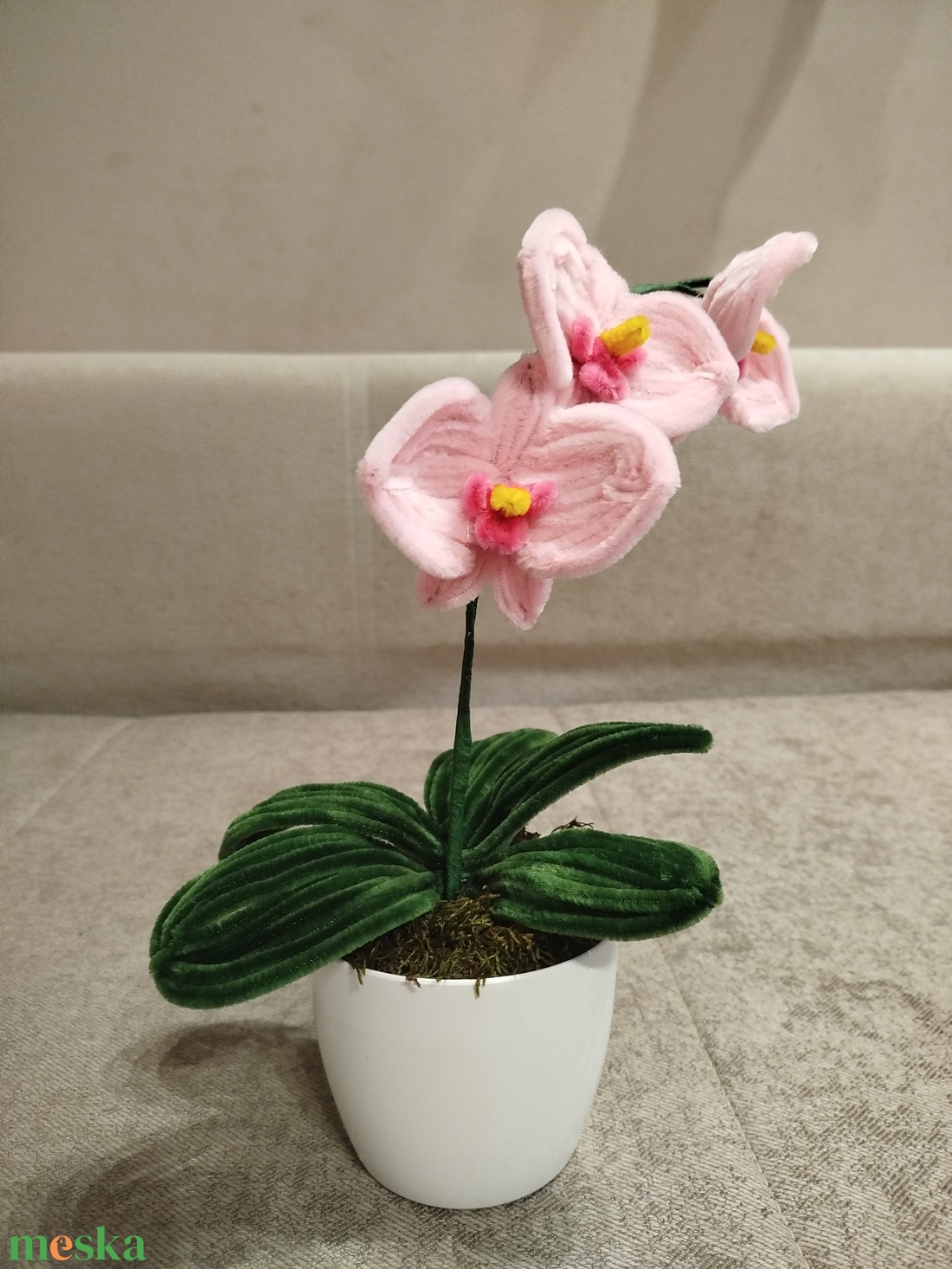 Orchidea zsenilia drótból - otthon & életmód - dekoráció - virágdísz és tartó - csokor & virágdísz - Meska.hu Orchidea zsenilia drótból - otthon & életmód - dekoráció - virágdísz és tartó - csokor & virágdísz - Meska.hu