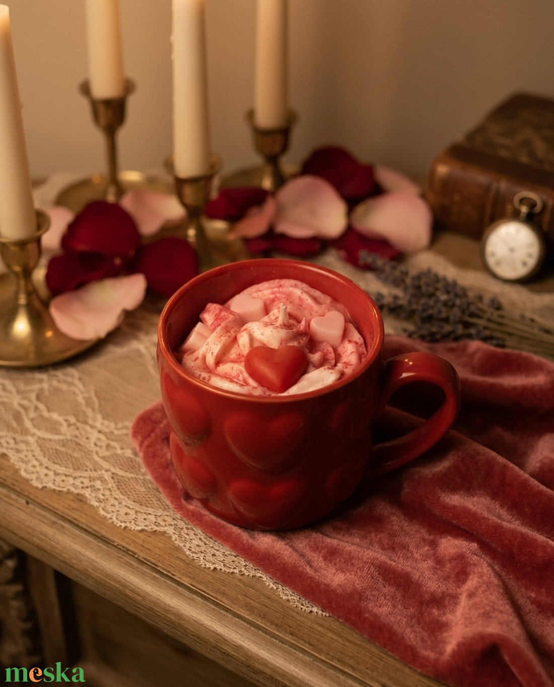 Vintage Valentine - otthon & életmód - gyertya, illat, aroma - gyertya - Meska.hu