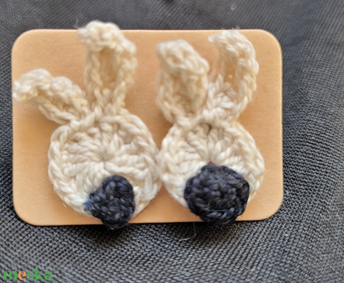 Nyuszi fülbevaló - ékszer - fülbevaló - pötty fülbevaló - Meska.hu