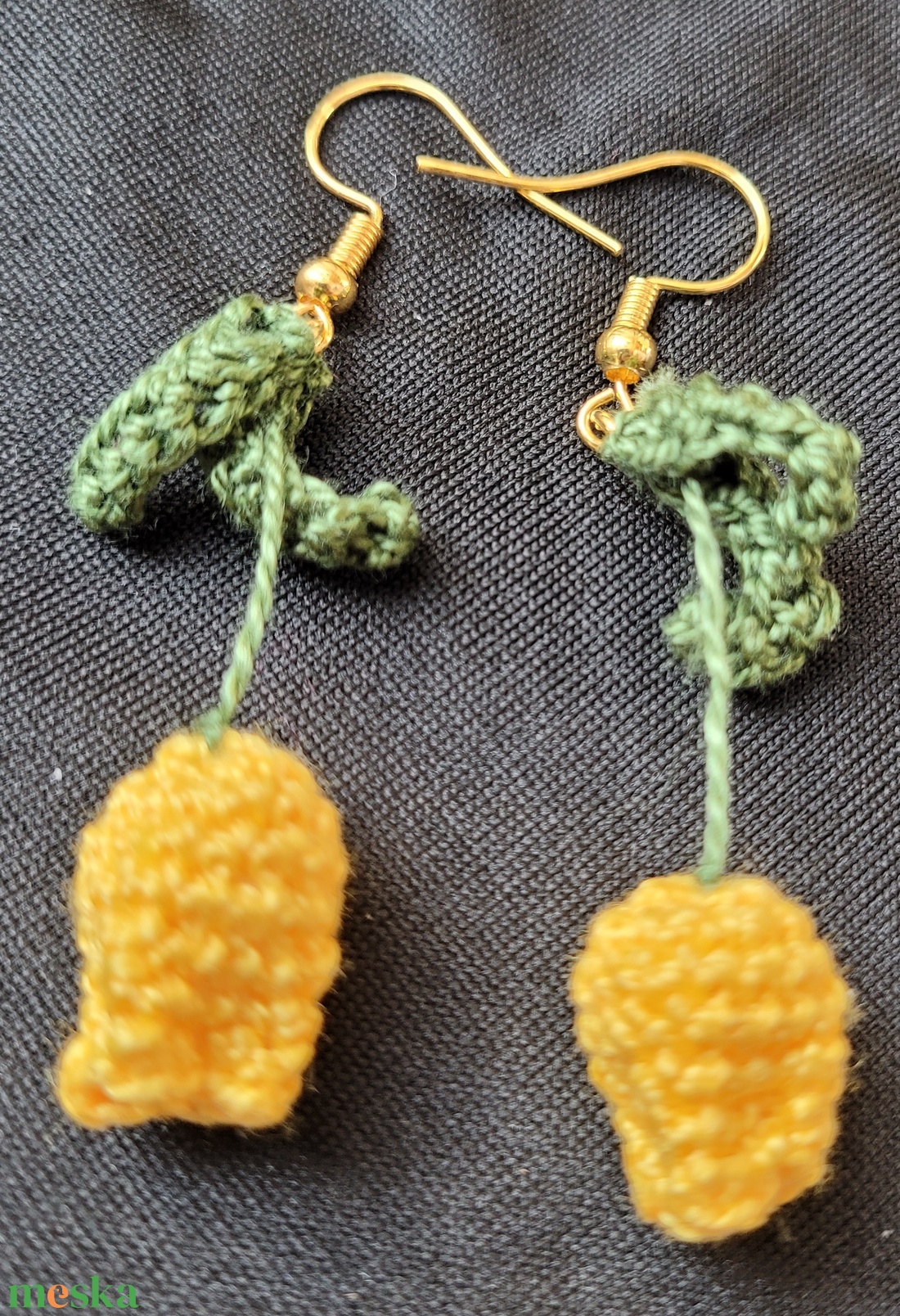 Tulipán lógós fülbevaló - ékszer - fülbevaló - lógó fülbevaló - Meska.hu