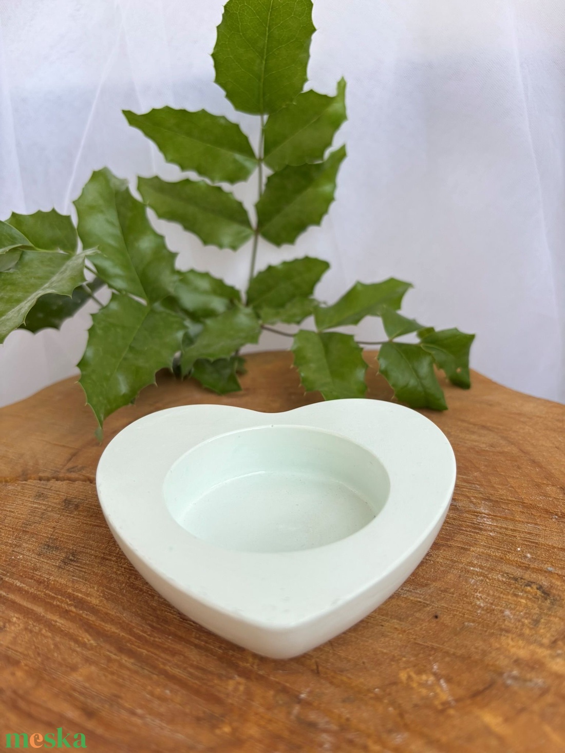 Szív alakú mécsestartó - otthon & életmód - gyertya, illat, aroma - gyertyatartó - Meska.hu