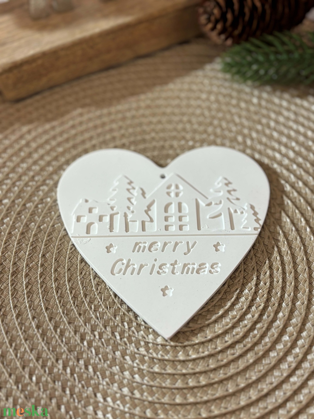 Gipsz - Cement Karácsonyfadísz 4 db/csomag - karácsony - karácsonyi lakásdekoráció - karácsonyfadíszek - Meska.hu