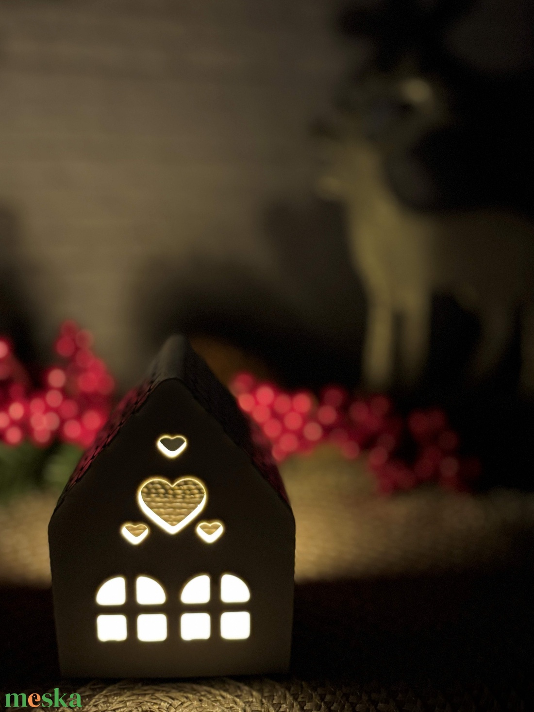 Gipsz - Cement Házikó mécsestartó - otthon & életmód - gyertya, illat, aroma - gyertyatartó - Meska.hu