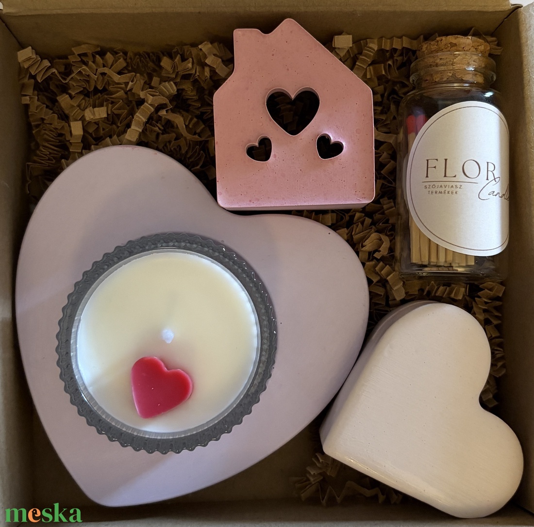 Valentin-napi mini box (home decor) - otthon & életmód - gyertya, illat, aroma - mécses és mécsestartó - Meska.hu