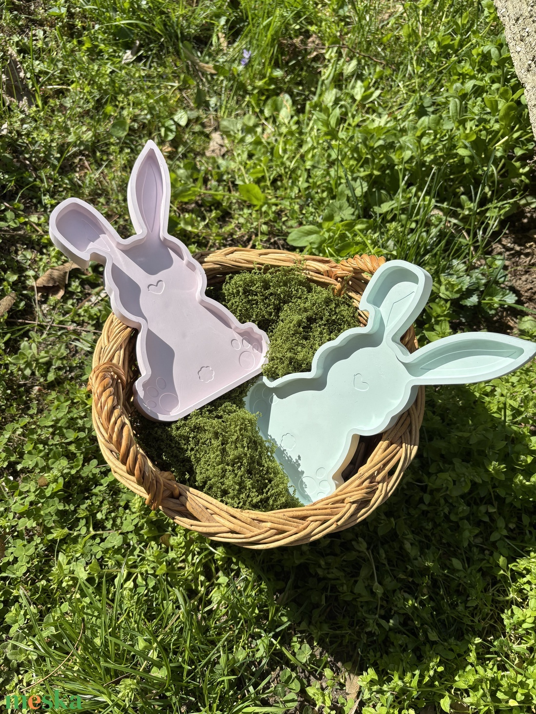 Nyúl alakú tálka - ünnepi díszek, dekorációk - húsvéti díszek és dekorációk - húsvéti asztaldíszek - Meska.hu