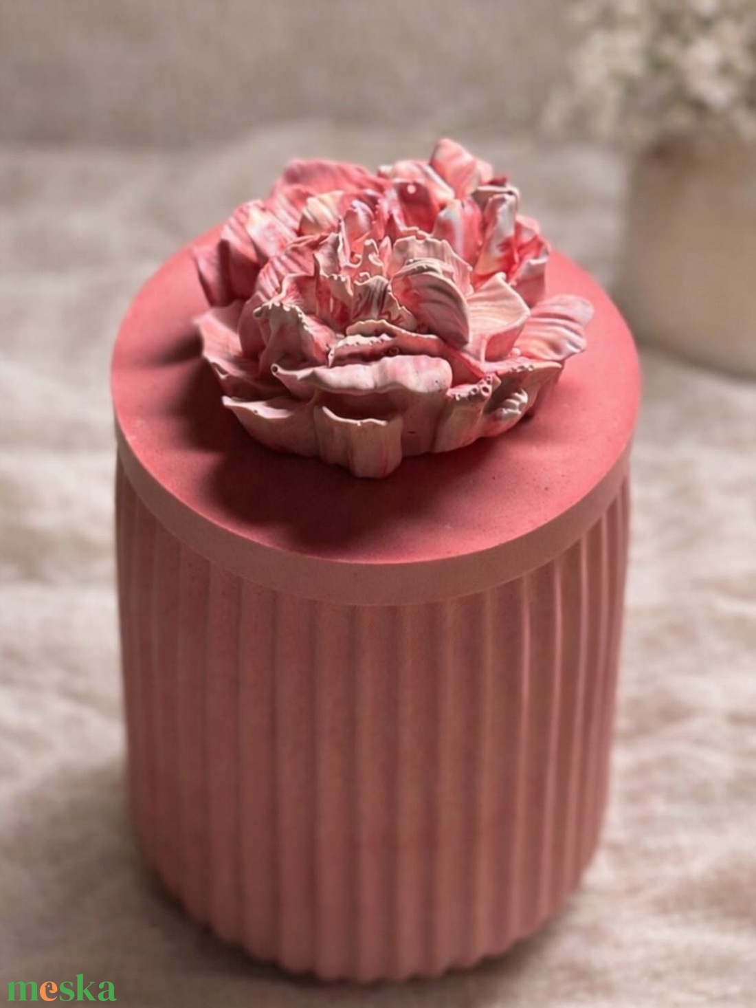 Virágos tetős tároló - ékszer - ékszertartó - ékszertartó tál - Meska.hu