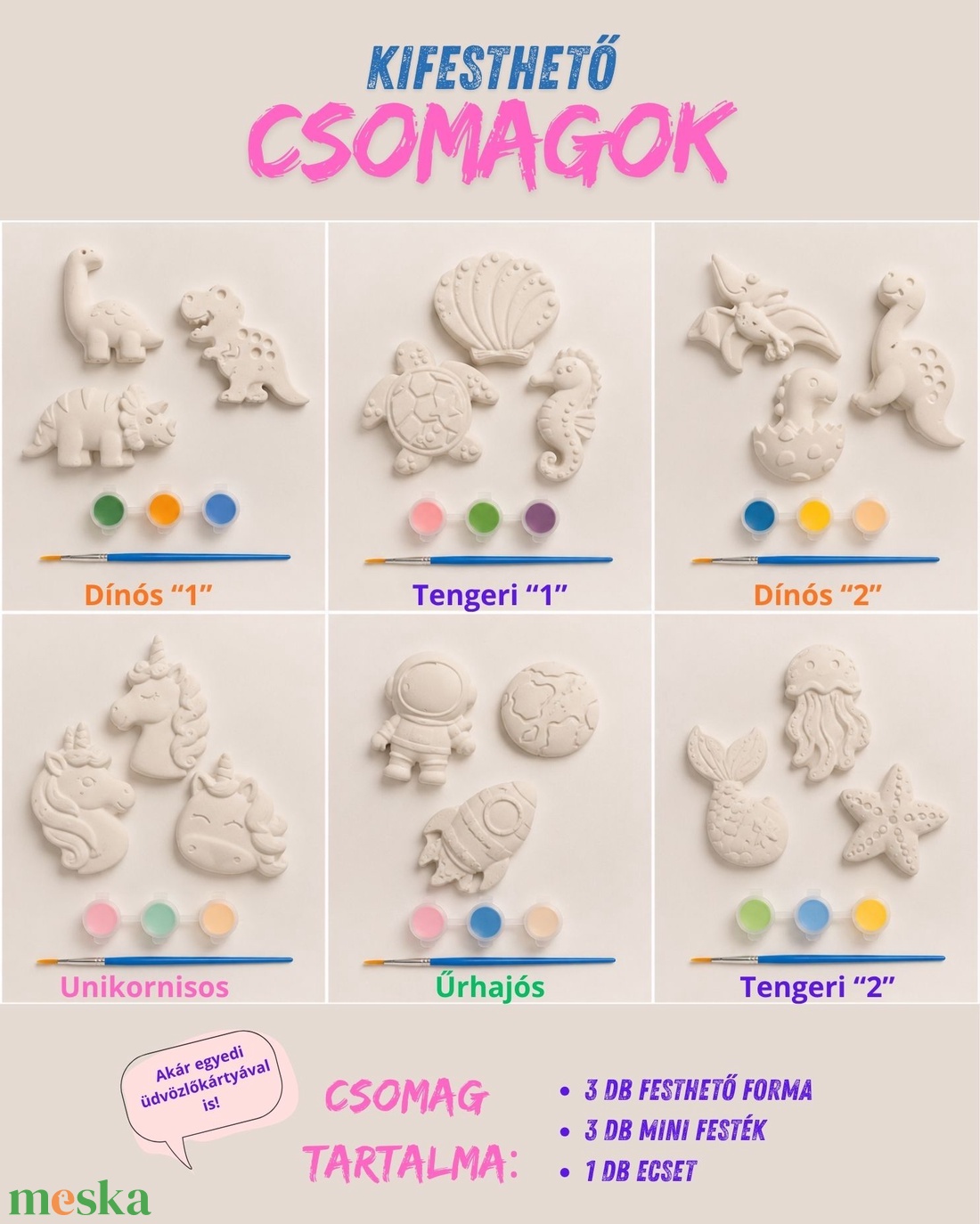 Kifesthető kreatív csomag gyerekeknek  - diy (csináld magad) - egységcsomag - Meska.hu