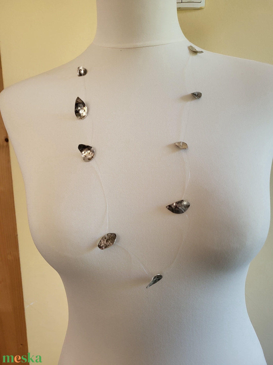 Ezüst esőcseppek - ékszer - nyaklánc - statement nyaklánc - Meska.hu