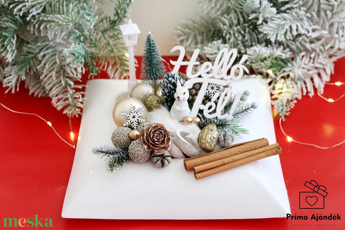 Karácsonyi kompozíció - Helló Tél tálka - karácsony - adventi díszek - adventi asztaldísz - Meska.hu Karácsonyi kompozíció - Helló Tél tálka - karácsony - adventi díszek - adventi asztaldísz - Meska.hu