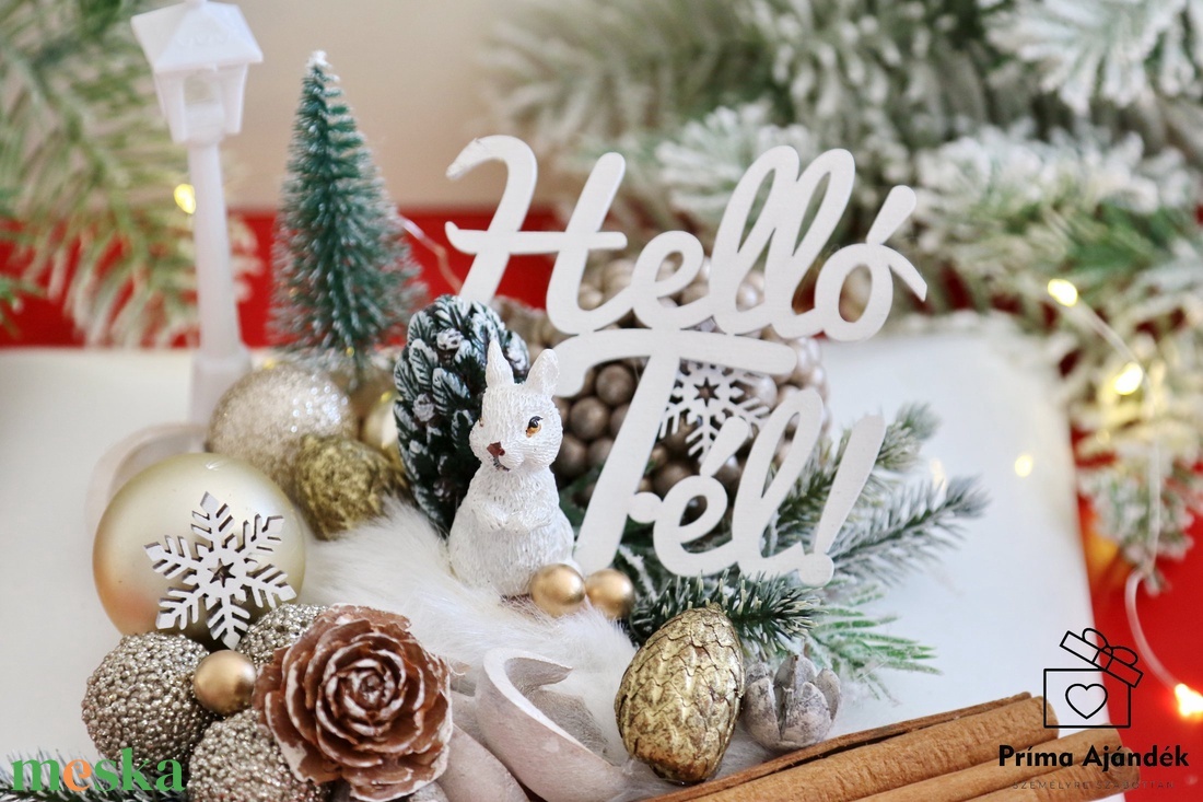 Karácsonyi kompozíció - Helló Tél tálka - karácsony - adventi díszek - adventi asztaldísz - Meska.hu Karácsonyi kompozíció - Helló Tél tálka - karácsony - adventi díszek - adventi asztaldísz - Meska.hu