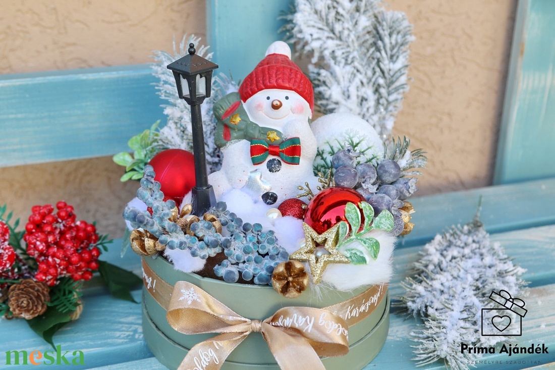 Hóemberes karácsonyi box - karácsony - adventi díszek - adventi asztaldísz - Meska.hu Hóemberes karácsonyi box - karácsony - adventi díszek - adventi asztaldísz - Meska.hu