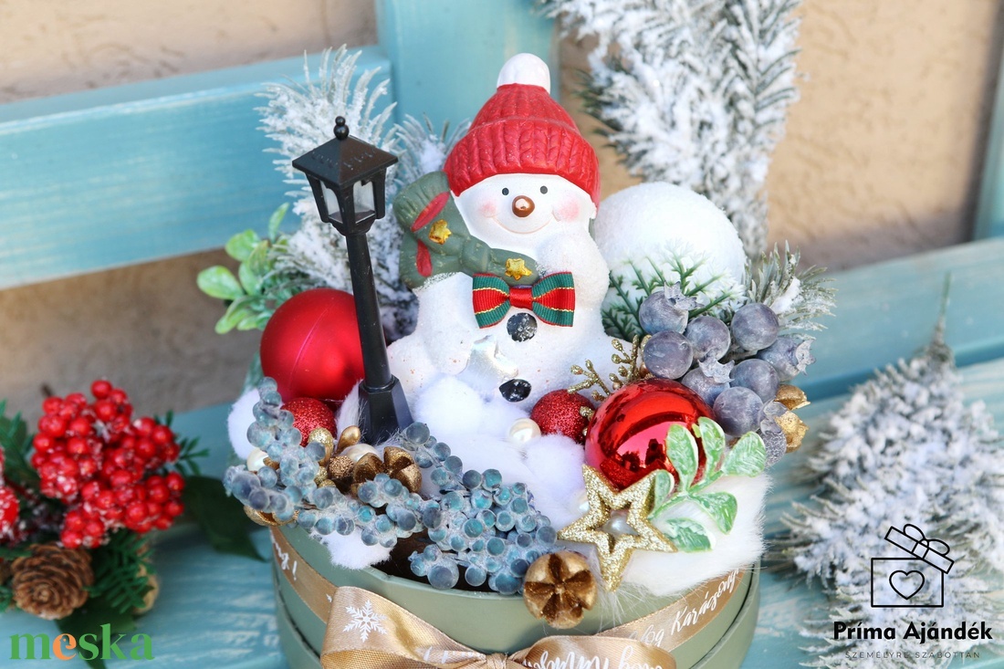 Hóemberes karácsonyi box - karácsony - adventi díszek - adventi asztaldísz - Meska.hu Hóemberes karácsonyi box - karácsony - adventi díszek - adventi asztaldísz - Meska.hu