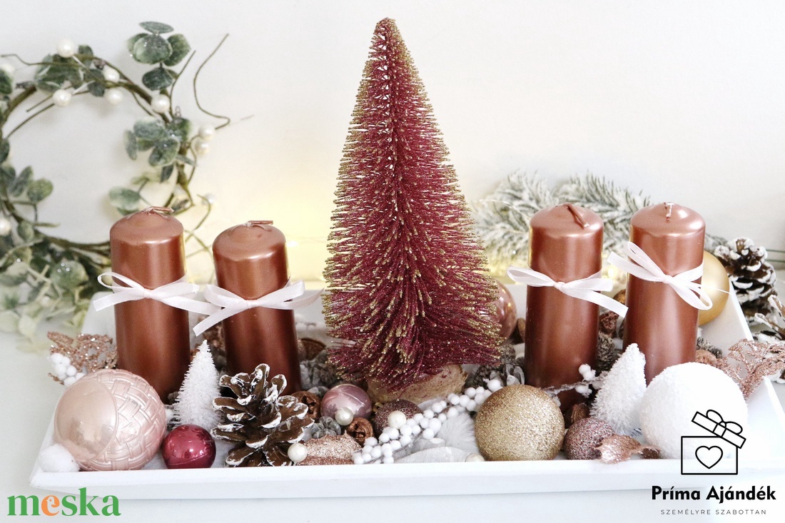 Rosegold adventi nagy tál - karácsony - adventi díszek - adventi asztaldísz - Meska.hu Rosegold adventi nagy tál - karácsony - adventi díszek - adventi asztaldísz - Meska.hu