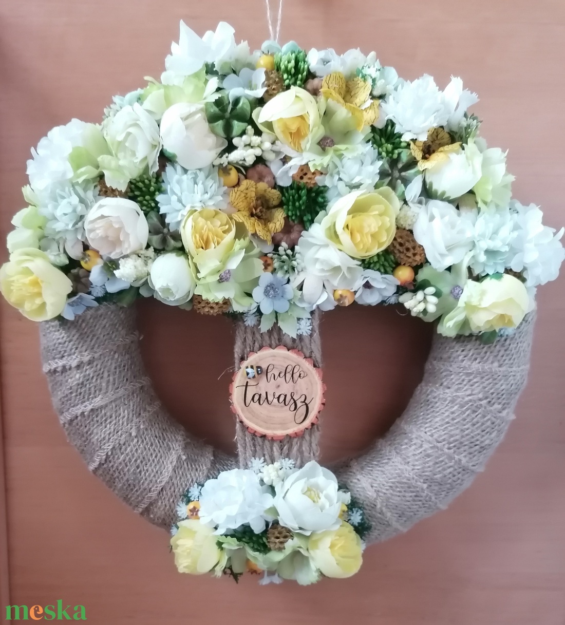 Tavaszi életfa kopogtató  - otthon & életmód - dekoráció - ajtó- és ablak dekoráció - ajtódísz & kopogtató - Meska.hu