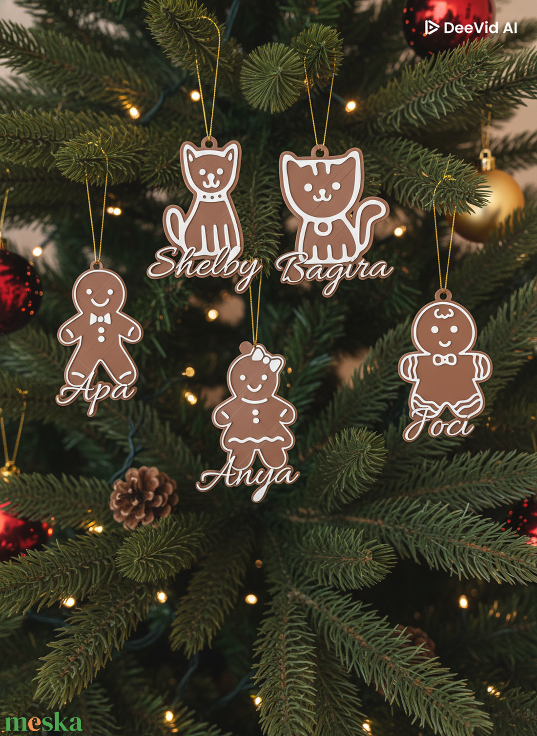 Mézeskalács karácsonyfadísz - karácsony - karácsonyi lakásdekoráció - karácsonyfadíszek - Meska.hu