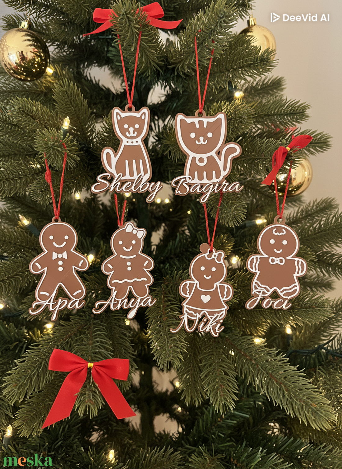 Mézeskalács karácsonyfadísz - karácsony - karácsonyi lakásdekoráció - karácsonyfadíszek - Meska.hu