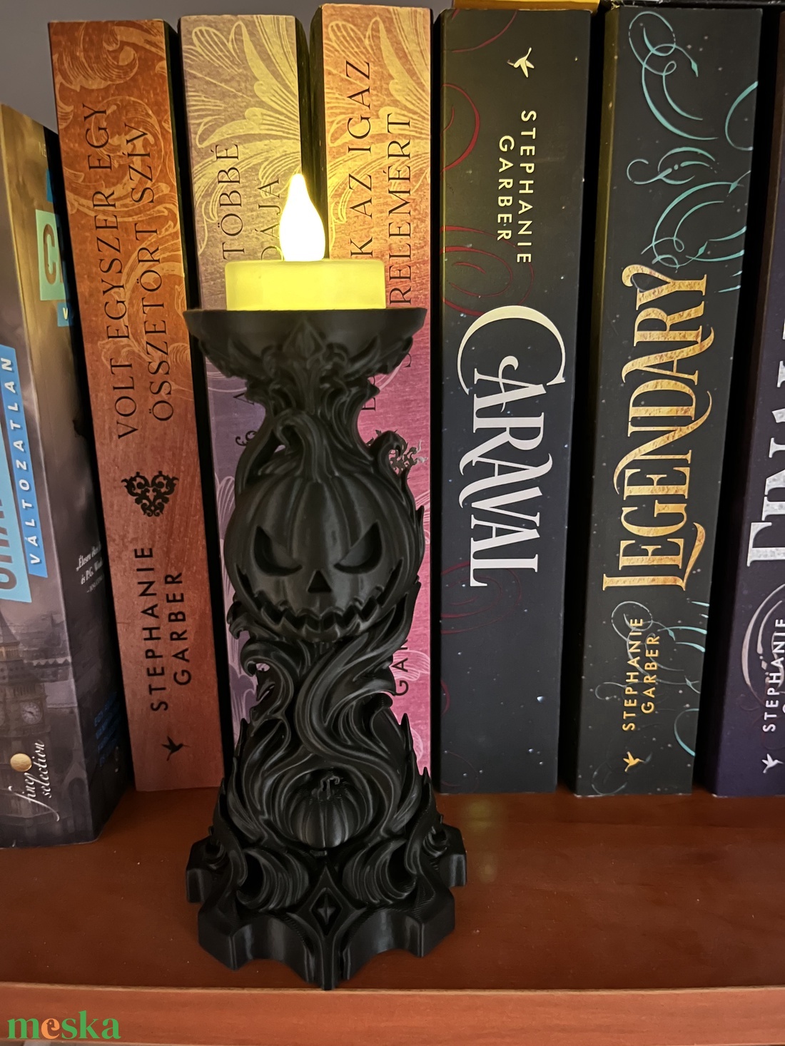 Lidércfény � Gótikus 3D Nyomtatott Halloween Tök Mécsestartó - otthon & életmód - dekoráció - halloween - halloweeni dekoráció - Meska.hu
