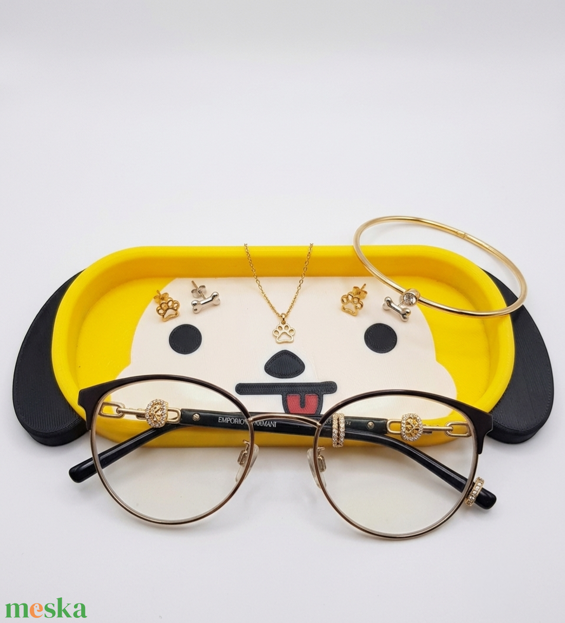  BTS BT21 Chimmy ihlette szemüveg- és ékszertartó tálca  - ékszer - ékszertartó - ékszertartó tál - Meska.hu
