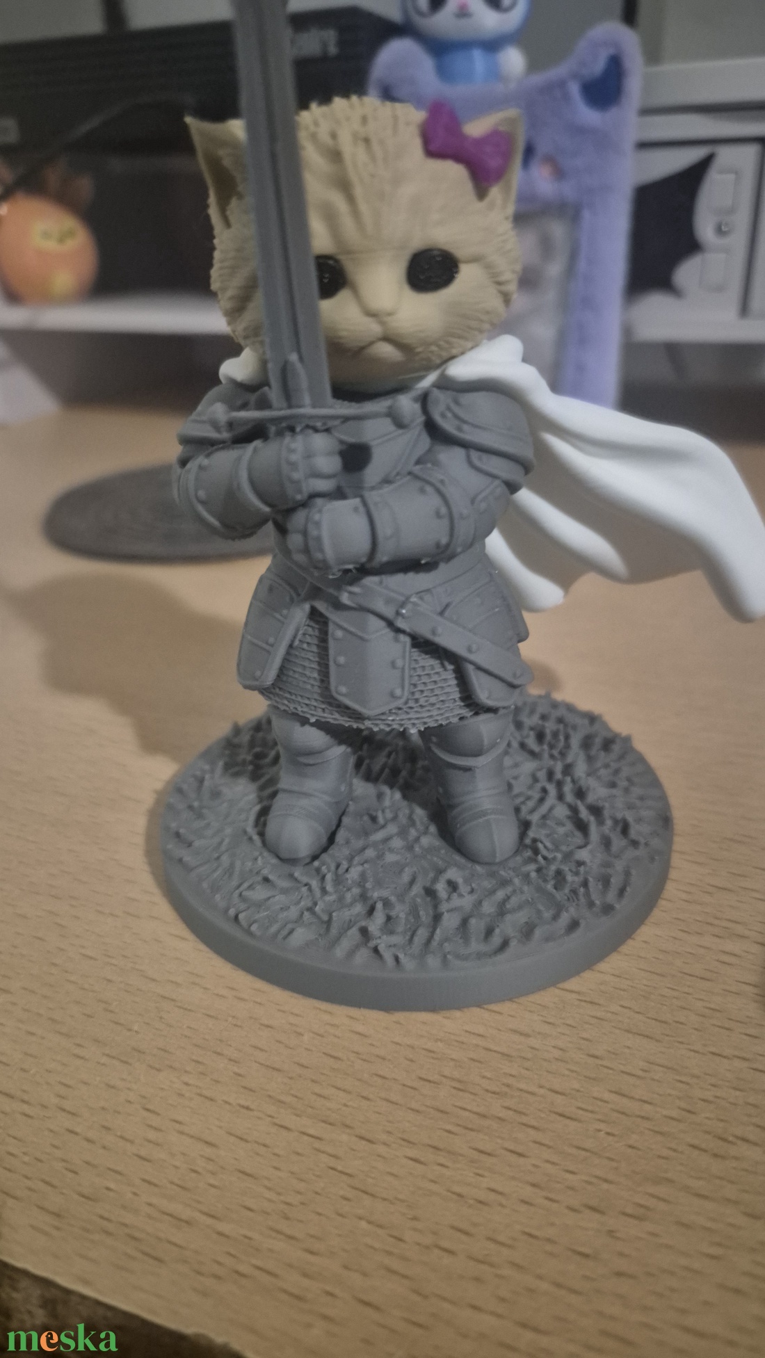 Kitten Knight mém 3D nyomtatott figura - otthon & életmód - dekoráció - asztal és polc dekoráció - asztaldísz - Meska.hu