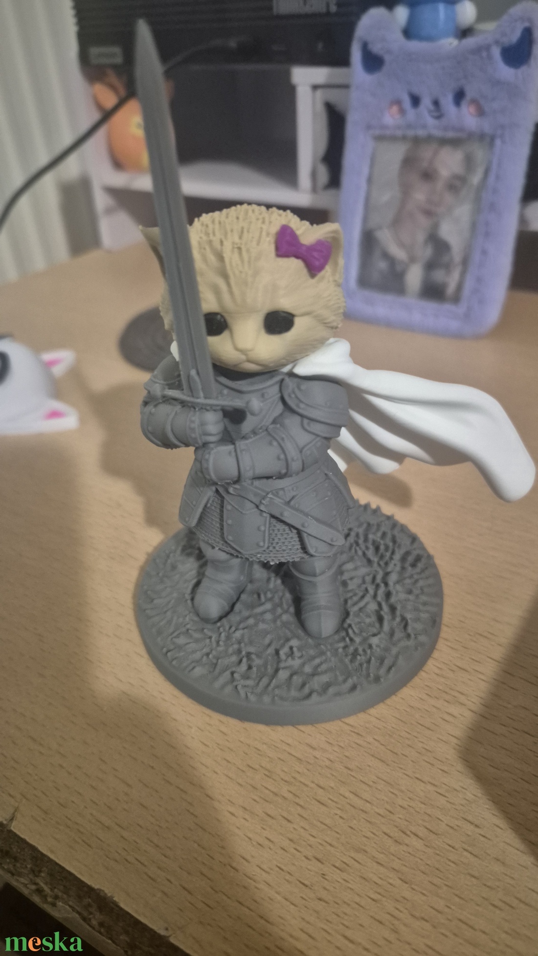 Kitten Knight mém 3D nyomtatott figura - otthon & életmód - dekoráció - asztal és polc dekoráció - asztaldísz - Meska.hu